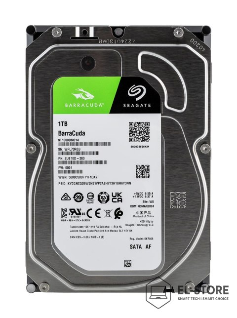 Seagate Dysk twardy HDD Seagate BarraCuda 1TB 3,5" SATA ST1000DM014