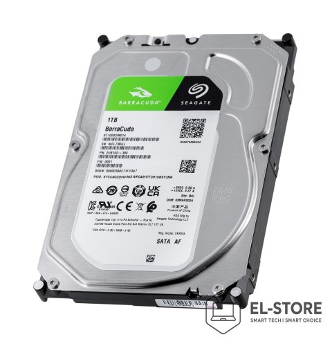 Seagate Dysk twardy HDD Seagate BarraCuda 1TB 3,5" SATA ST1000DM014