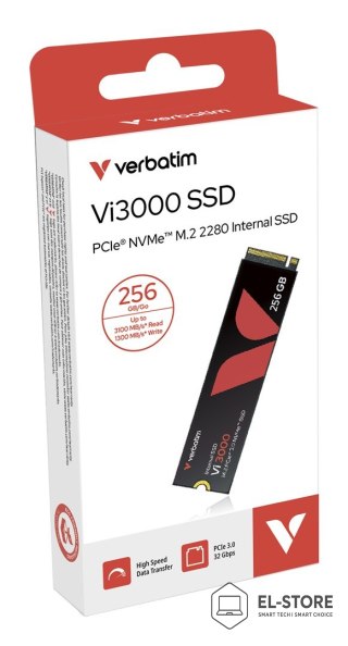 Verbatim Verbatim Vi3000 256 GB M.2 PCI Express 3.0 NVMe