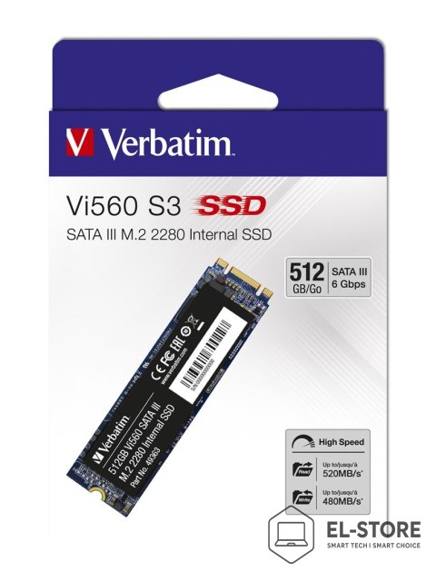 Verbatim Verbatim Vi560 S3 M.2 512 GB Serial ATA III 3D NAND