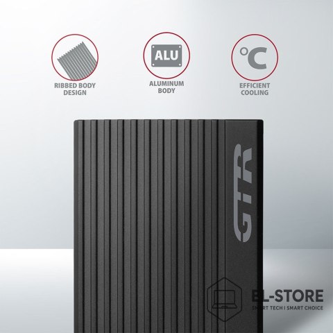 AXAGON Axagon EM2-GTR Obudowa SSD Czarny M.2