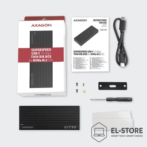 AXAGON Axagon EM2-GTR Obudowa SSD Czarny M.2