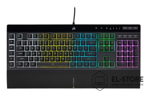 Corsair Korsarz | Gumowa kopuła | K55 RGB PRO | Klawiatura do gier | Klawiatura do gier | Światło LED RGB | Stany Zjednoczone | Przewodo