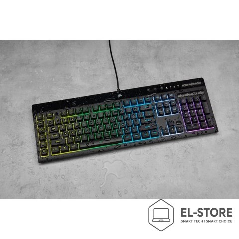 Corsair Korsarz | Gumowa kopuła | K55 RGB PRO | Klawiatura do gier | Klawiatura do gier | Światło LED RGB | Stany Zjednoczone | Przewodo