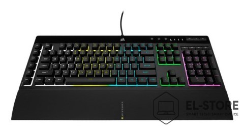 Corsair Korsarz | Gumowa kopuła | K55 RGB PRO | Klawiatura do gier | Klawiatura do gier | Światło LED RGB | Stany Zjednoczone | Przewodo