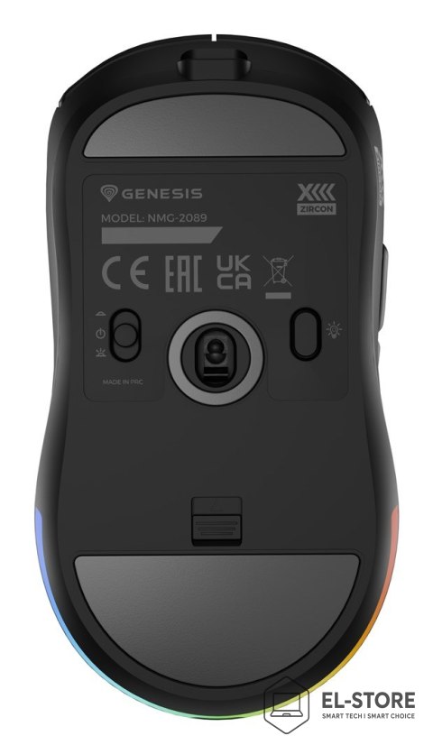 GENESIS GENESIS Zircon XIII myszka Gaming Oburęczny RF Wireless + USB Type-C Optyczny 26000 DPI
