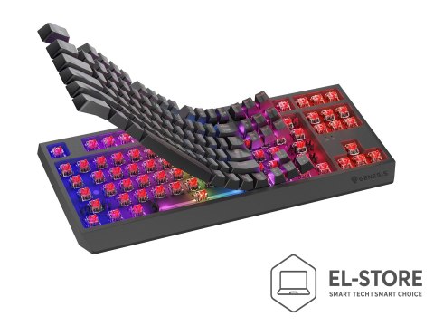 GENESIS Klawiatura Genesis Thor 230 TKL NKG-2106 Wless (RapidSpeed Wireless, BT, USB) Standardowy (US) Czarna