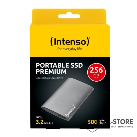 INTENSO Dysk zewnętrzny INTENSO Premium Edition 3823440 (256 GB; 1.8"; USB 3.0; kolor antracyt)