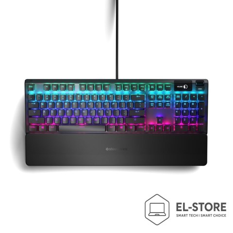 SteelSeries Klawiatura gamingowa SteelSeries Apex 5, układ amerykański, przewodowa, czarna Klawiatura gamingowa SteelSeries Apex 5 Hybrydowe