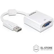 DELOCK DeLOCK 61766 adapter kablowy 0,125 m VGA (D-Sub) DisplayPort Biały