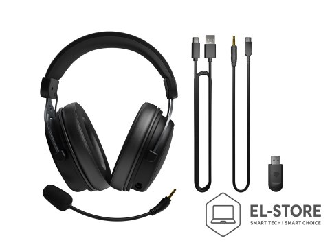 GENESIS GENESIS Toron 706 Zestaw słuchawkowy Przewodowy i Bezprzewodowy Opaska na głowę Gaming USB Type-C Bluetooth Czarny