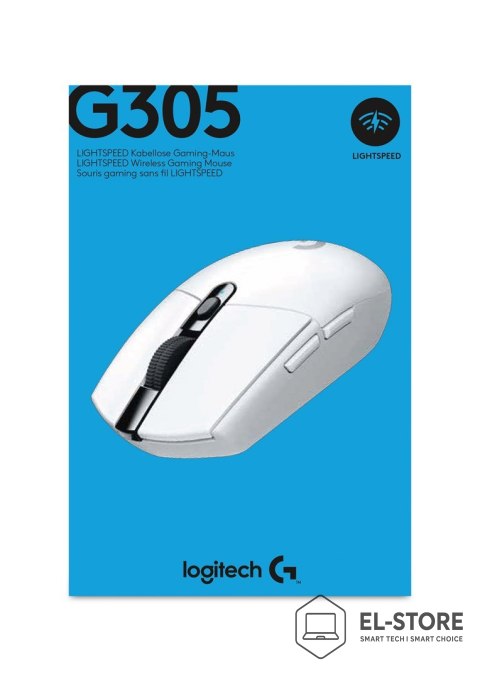 Logitech Mysz bezprzewodowa LOGITECH G305 910-005291 Lightspeed Biała