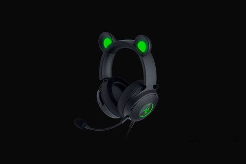 No name Razer Wired, Nauszne, Czarny, Zestaw słuchawkowy do gier, Kraken V2 Pro, Kitty Edition