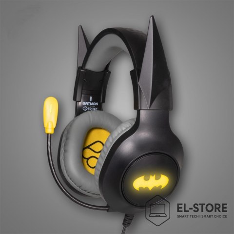 No name Zestaw słuchawkowy do gier Blade DC Batman ze światłem LED
