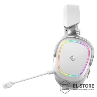 RAMPAGE RAMPAGE SŁUCHAWKI BEZPRZEWODOWE NAUSZNE RETSU BT 2.4G RGB WHITE