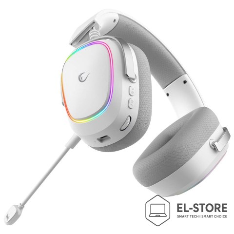 RAMPAGE RAMPAGE SŁUCHAWKI BEZPRZEWODOWE NAUSZNE RETSU BT 2.4G RGB WHITE