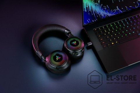 RAZER Razer Kraken V4 Zestaw słuchawkowy Bezprzewodowy Opaska na głowę Gaming USB Typu-A Bluetooth Czarny