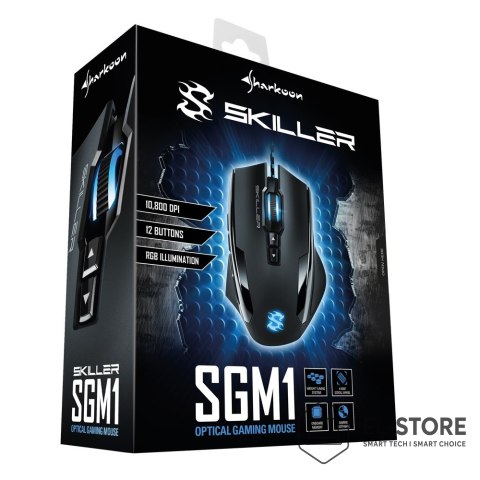 Sharkoon Sharkoon Skiller SGM1 myszka Po prawej stronie USB Typu-A Optyczny 10800 DPI
