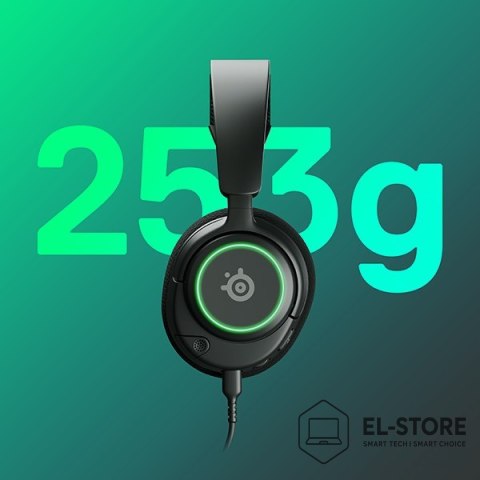 SteelSeries Słuchawki Steelseries Arctis Nova 3 61631 USB Type-C Czarne
