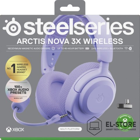 SteelSeries Słuchawki Steelseries Arctis Nova 3X Wireless for Xbox, Levander