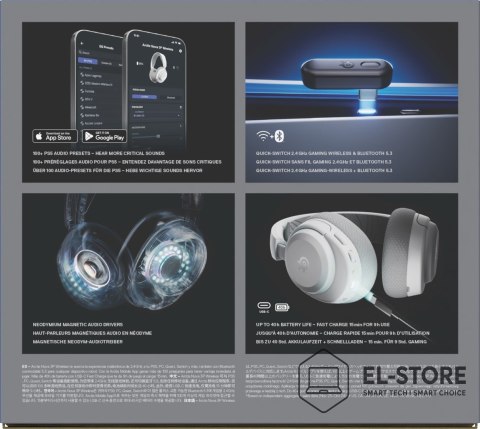 SteelSeries Słuchawki Steelseries Arctis Nova 3P BT (61687) Białe