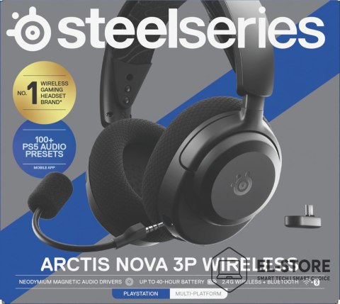 SteelSeries Słuchawki Steelseries Arctis Nova 3P Wireless for Playstation, Black