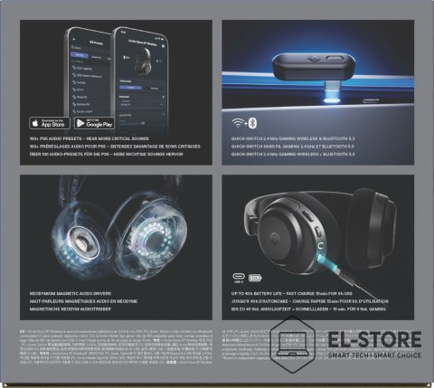 SteelSeries Słuchawki Steelseries Arctis Nova 3P Wireless for Playstation, Black