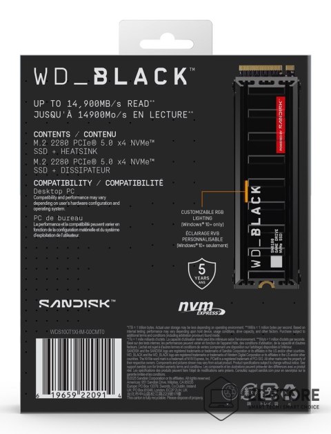 WD Western Digital Black SN8100 1 TB M.2 PCI Express 5.0 NVMe TLC 3D NAND