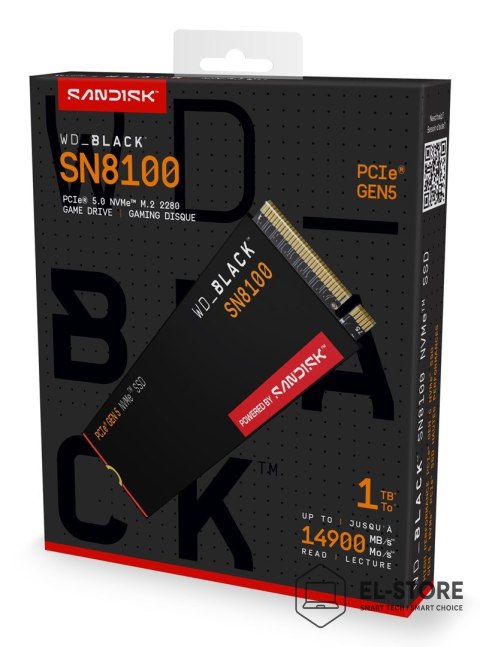 Western Digital SSD WD Black SN8100 w/o HS 1TB WDS100T1X0M