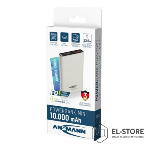 ANSMANN Ansmann 1700-0156 bank mocy Litowo-jonowa (Li-Ion) 10000 mAh Biały