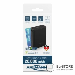 ANSMANN Ansmann PB222PD Litowo-polimerowy (LiPo) 20000 mAh Czarny