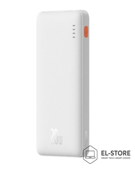 Baseus Powerbank Baseus Airpow 20W 10000mAh z kablem Baseus Simple Series USB-A - USB-C 30 cm - biały