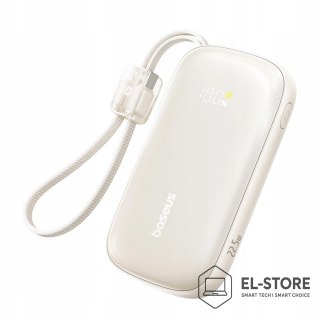 Baseus Powerbank Baseus EnerFill FC21 10000 mAh 22,5 W USB-A USB-C tytanowy z odłączanym kablem Lightning