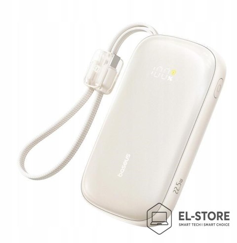 Baseus Powerbank Baseus EnerFill FC21 20000 mAh 22,5 W USB-A USB-C srebrny z odłączanym kablem Lightning