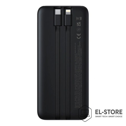 Baseus Powerbank Baseus Lipow 10000mAh 22.5W z podwójnym wbudowanym kablem z wyświetlaczem (z dodatkowym czarnym kablem Baseus Simple U