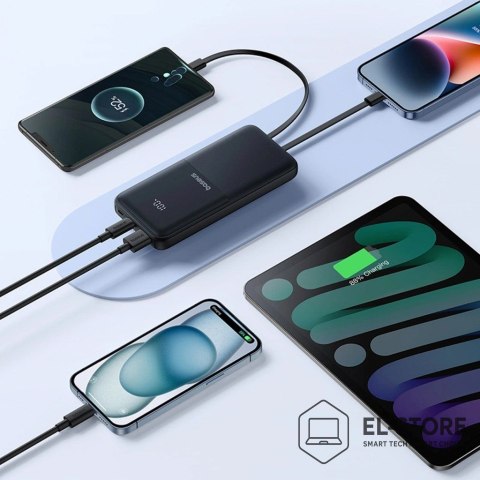 Baseus Powerbank Baseus Lipow 10000mAh 22.5W z podwójnym wbudowanym kablem z wyświetlaczem (z dodatkowym czarnym kablem Baseus Simple U
