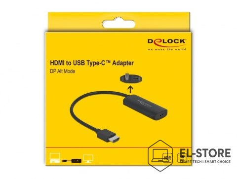DELOCK DeLOCK Adapter HDMI-A męski > USB Type-C żeński czarny