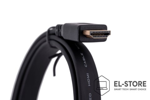 Lanberg Kabel Lanberg CA-HDMI-21CU-0010-BK (HDMI M - HDMI M; 1m; kolor czarny)