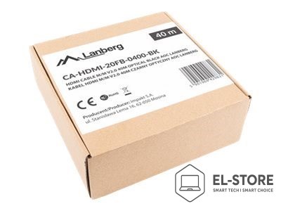 Lanberg Lanberg CA-HDMI-20FB-0400-BK optyczny kabel HDMI M/M 40m v2.0 4K AOC