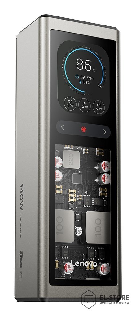 Lenovo Lenovo 140W PowerBank 20000 mAh 2 x USB-C 1x USB-A Gold Gray