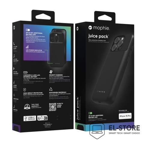 No name Mophie Juice Pack pokrowiec na telefon komórkowy 15,5 cm (6.1") Czarny