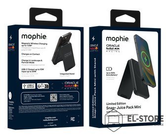 No name Mophie Snap+ Powerstation Mini Stand Red Bull Racing - magnetyczny powerbank 5000mAh z podstawką kompatybilny z MagSafe (1x port