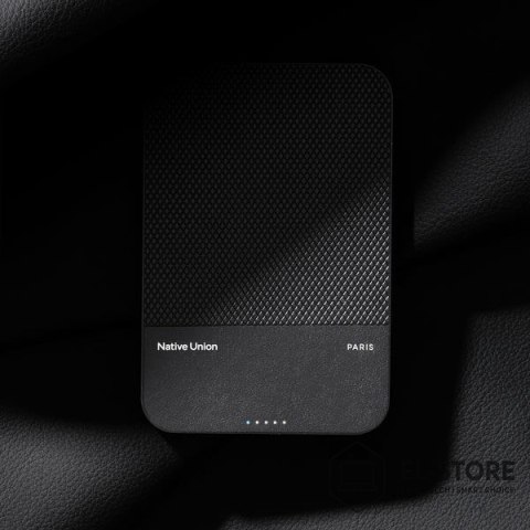 No name Native Union PB-5KMS-BLK-Q2 bank mocy 5000 mAh Bezprzewodowe ładowanie Czarny