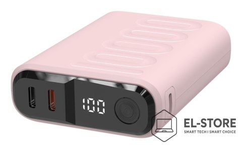 No name RealPower PB-10000C PD+ 10000 mAh Różowy