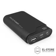 No name RealPower Powerbank PB-7500C schwarz 7.500mAh