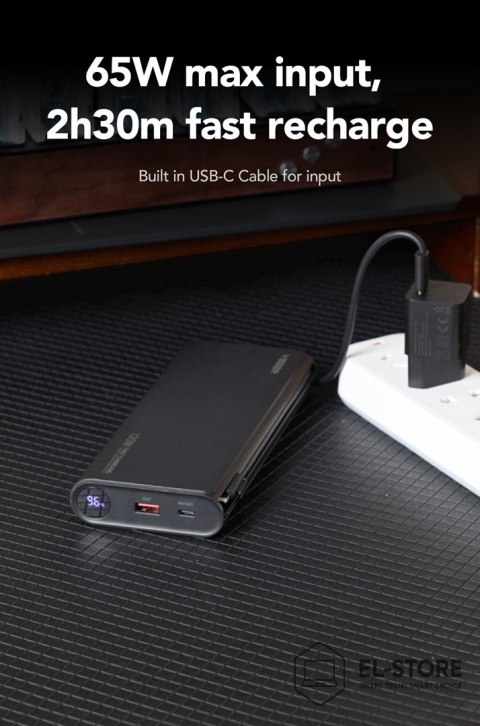 No name VEGER TC130 bank mocy Litowo-jonowa (Li-Ion) 25000 mAh Czarny