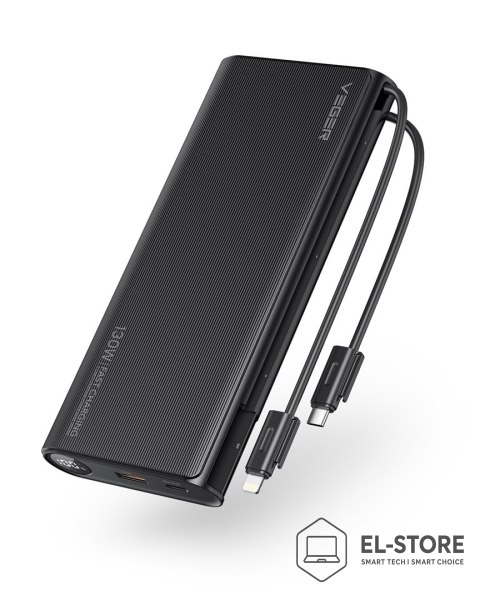 No name VEGER TC130 bank mocy Litowo-jonowa (Li-Ion) 25000 mAh Czarny