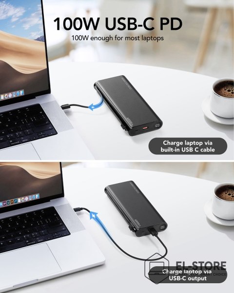 No name VEGER TC130 bank mocy Litowo-jonowa (Li-Ion) 25000 mAh Czarny