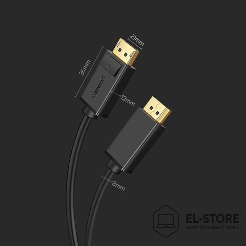 UGREEN Kabel Ugreen DP102 10213 DisplayPort 1.2 4K / DisplayPort 1.2 4K 5 m - czarny