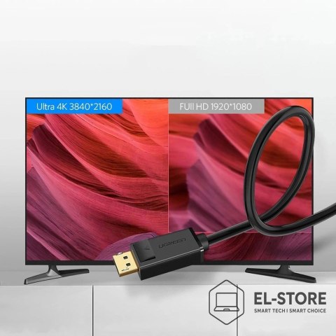 UGREEN Kabel Ugreen DP102 10213 DisplayPort 1.2 4K / DisplayPort 1.2 4K 5 m - czarny